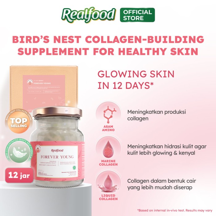 

Realfood Forever Young Minuman Sarang Burung Walet + Kolagen + Serum