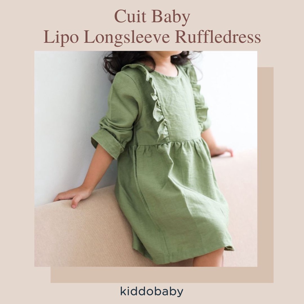 Cuit Baby Lipo Longsleeve Ruffledress | Dress Anak