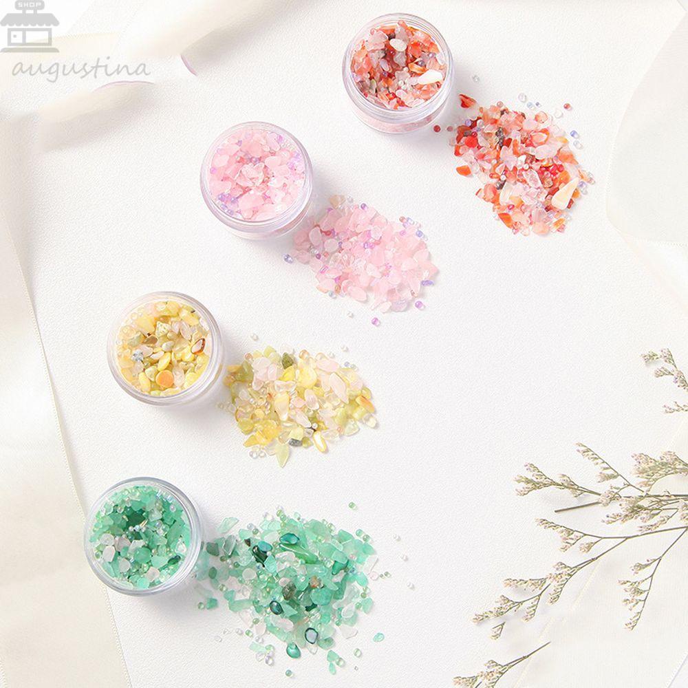 AUGUSTINA Agustina Nail Charms AB 1kotak Membuat Perhiasan Ornamen Manikur Aksesoris DIY Craft 3D Nail Art Dekorasi