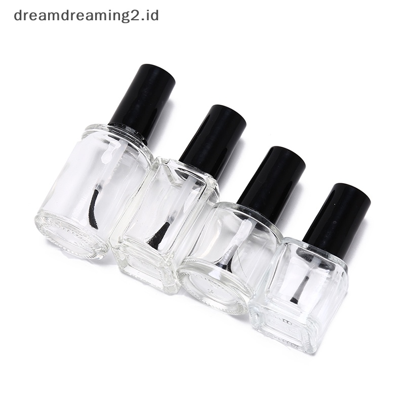 (drea) 1pc 10/15ml Botol Kutek Kosong Kaca Dengan Kuas nail oil glass bottles //