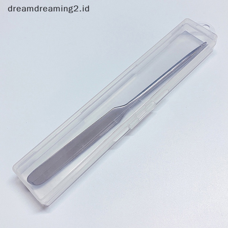 (drea) 1pc Stik Pengaduk Nail Art Gel Acrylic BB cream Mixing Stick Steel Sendok Spatula //