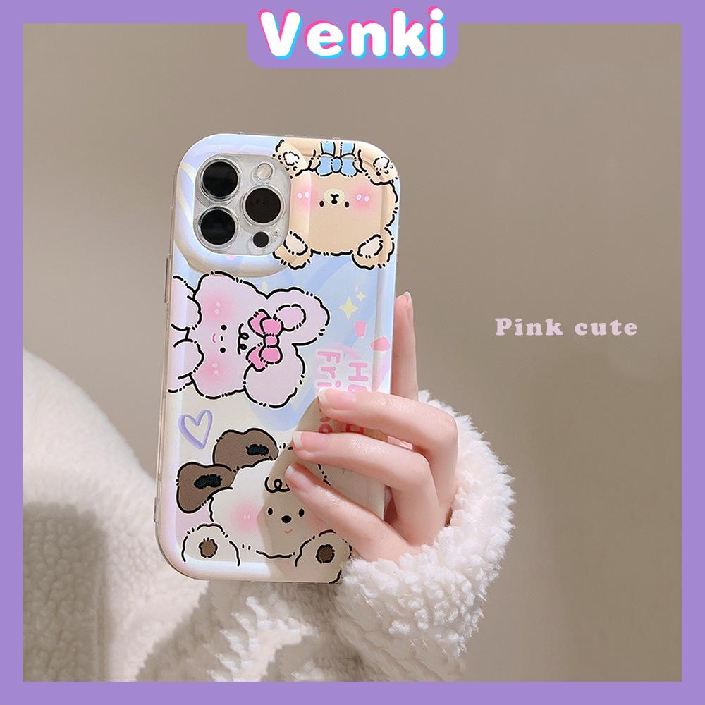 VENKI - Untuk iPhone 11 Case Bening Phone Case TPU Soft Shell Kantong Udara Tahan Guncangan Perlindungan Kamera Hewan Kartun Lucu Kompatibel dengan iPhone 14 13 Pro Max iPhone 12 Pro Max XR XS 7 8