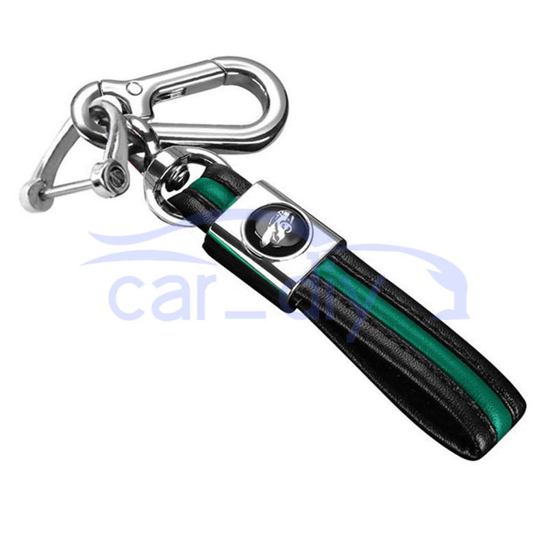 Luxury Leather Keychain Colorful Alloy Metal Key Chain Dengan Logo Mobil Auto Motor Rumah Gantungan Kunci Dekorasi Liontin Kreatif