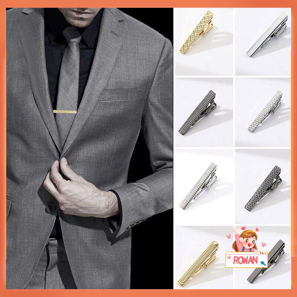 R-FLOWER 3pcs Klip Dasi Stainless Steel Pernikahan Metal Tie Pin