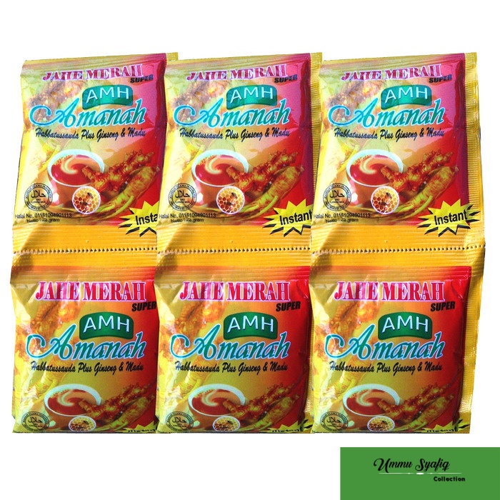 

[ 2 Renteng ] JAHE MERAH SUPER AMH plus habbatussauda madu dan ginseng