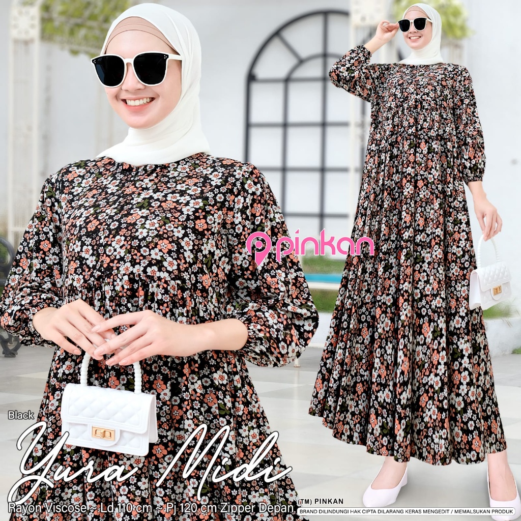 YURA MIDI ORI PINKAN | Ld120 Rayon Viscose