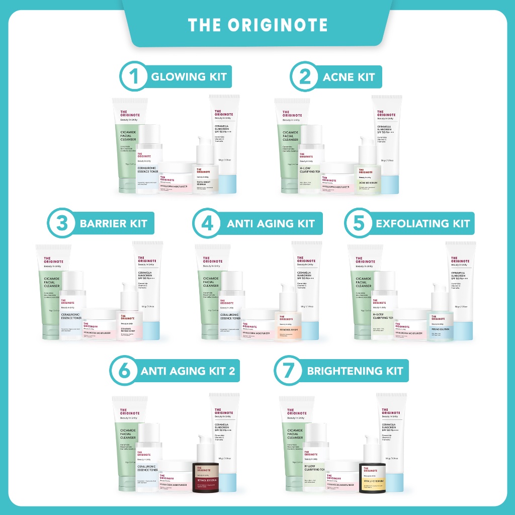 [Pre-Order] SPECIAL BUNDLE 5in1 The Originote Paket Skincare Face Wash Toner Serum Moisturizer Sunsc