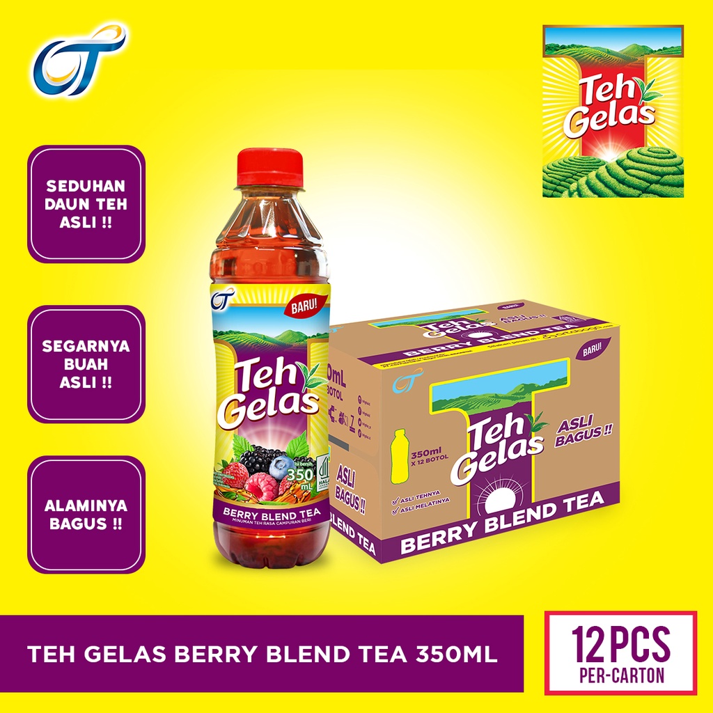 

Teh Gelas PET - Berry Blend Tea 350ml - [12 Pcs]