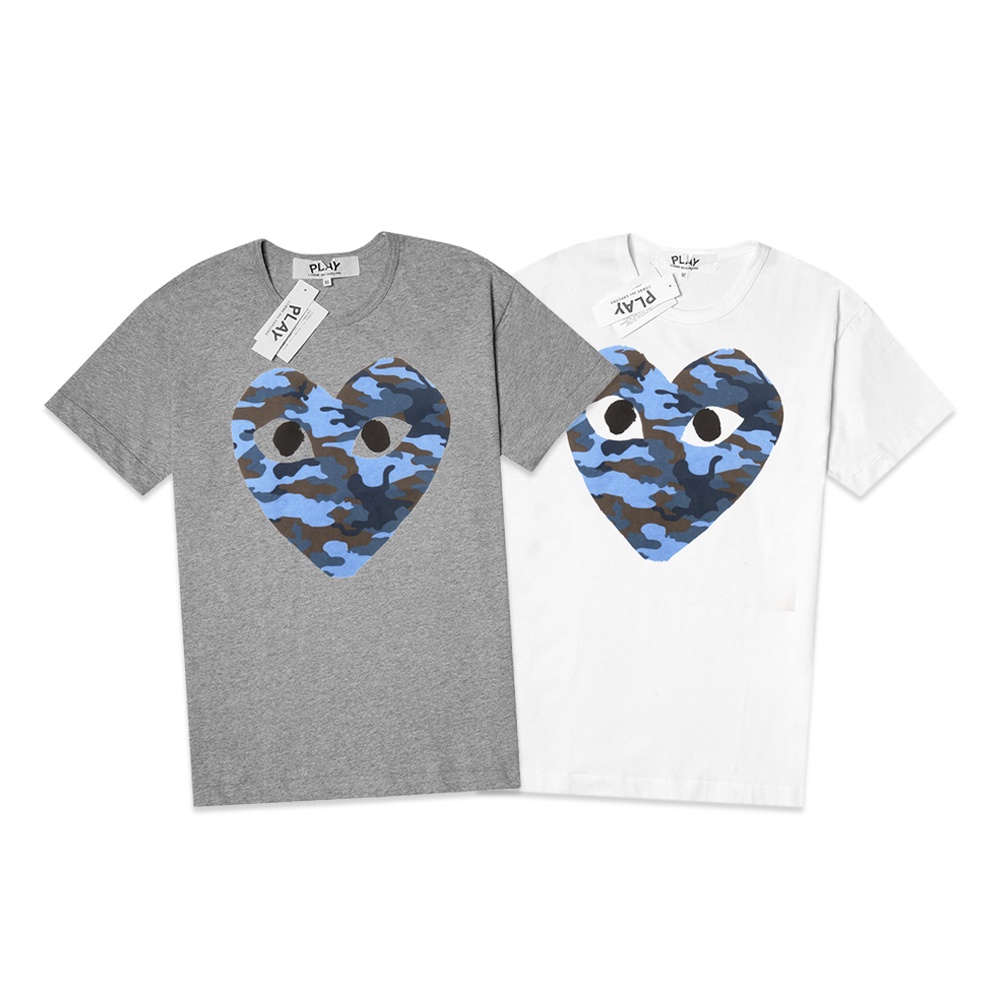 CDG Play Big Camo Heart T-Shirt