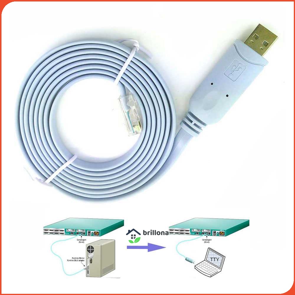 Prolific Console Cable USB RS232 to RJ45 for Cisco Huawei Router - PL2303RA