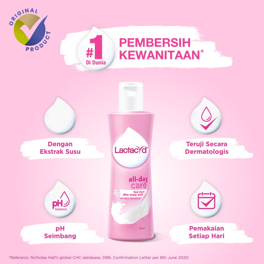 Lactacyd All Day Care 150mL - Pembersih Kewanitaan Anti Iritasi