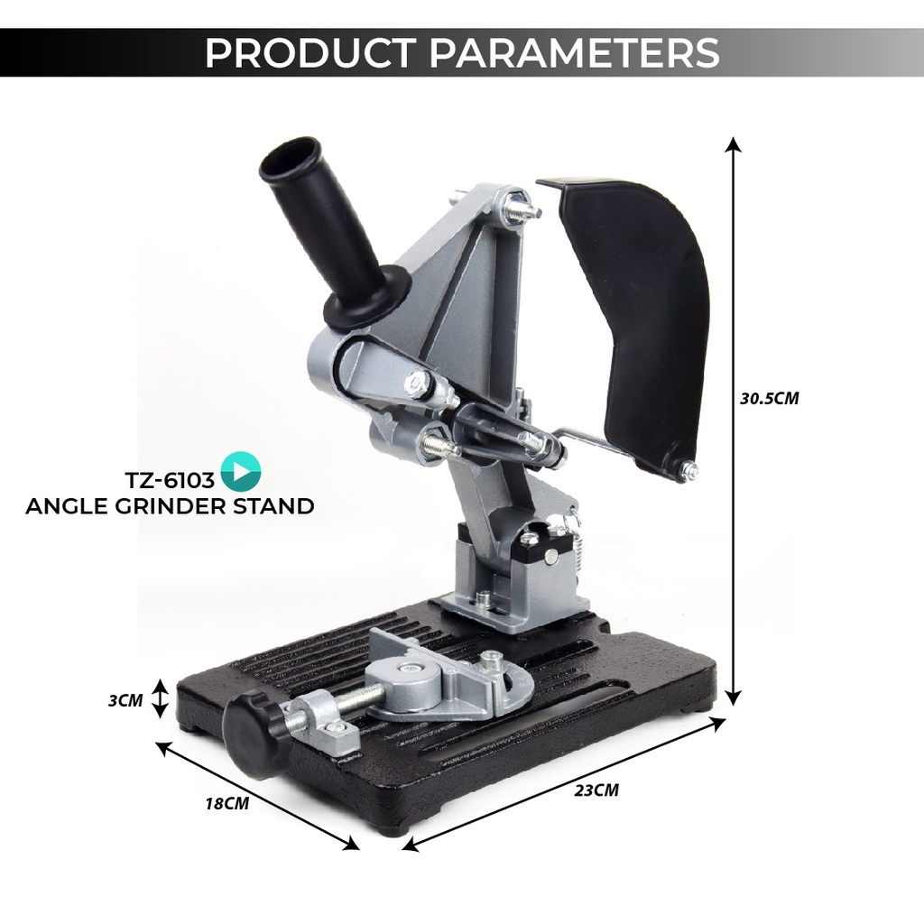Stand Sliding Gerinda Wide Cutting Grinder Stand Holder Miter Dudukan Mesin Gerinda Terbaru 125mm