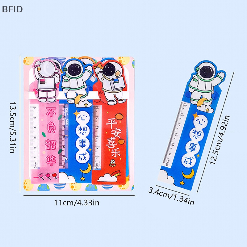 [BFID] 6pcs /set Kreatif Kartun Astronot Bookmark Penggaris Siswa al Penggaris Tulisan Inspiratif Bookmark Perlengkapan Sekolah [ID]