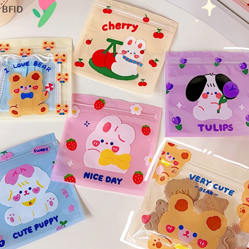 [BFID] 10pcs /set Makanan Zip Lock Bag Kartun Kelinci Beruang Permen Cookie Packaging Bags Poly Clear Bags Dekorasi Pesta Ulang Tahun Pernikahan Hadiah Perlengkapan [ID]