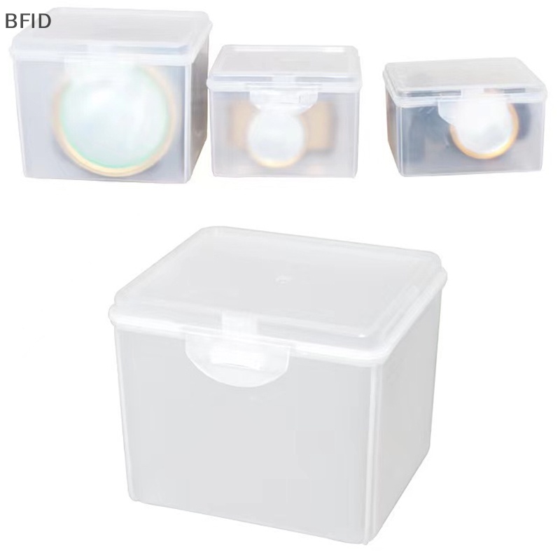 [BFID] Flip Storage Box Kotak Penyimpanan Desktop Transparan LED Headlight Packaging Box Pakai Lampu Kepala Kotak Plastik [ID]