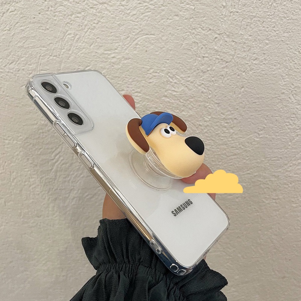 Dudukan Ponsel Lucu Kartun Puppy 3D Silikon Ponsel Holder Airbag Kecil Holder Phone Grips Universal Untuk Ponsel