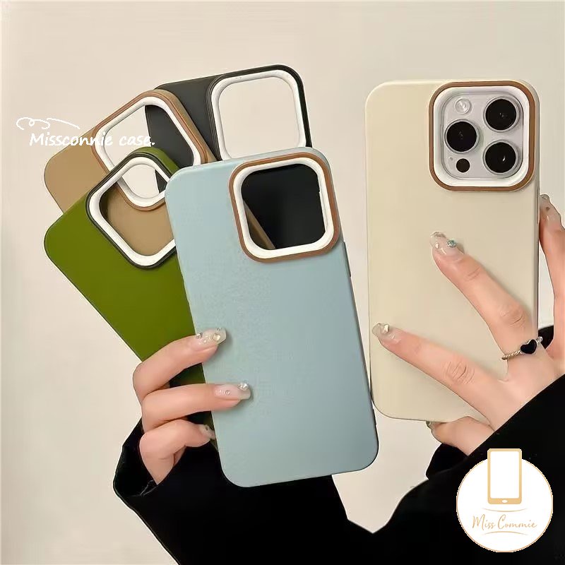 INS Macaron Candy Color Case Compatible for IPhone 11 14 13 12 Pro Max 7Plus XR 8Plus 6 6S 7 8 Plus X XS MAX SE 2020 Simple Solid Color Luxury Thicken Shockproof Cover