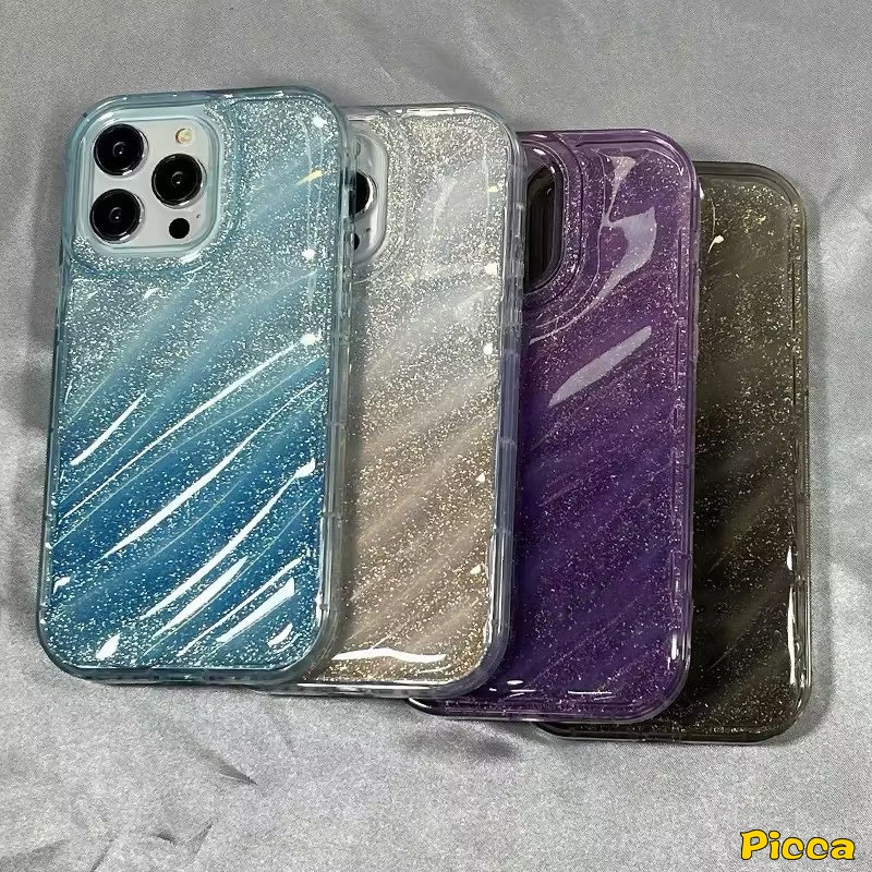 Fantasy Starry Sky Casing Pola Kerut Stereo 3D Kompatibel Untuk IPhone 7Plus XR 7 8 6S 6 Plus 11 13 12 14 Pro MAX X XS MAX SE 2020warna Gradasi Kartu Laser Mewah Soft Cover