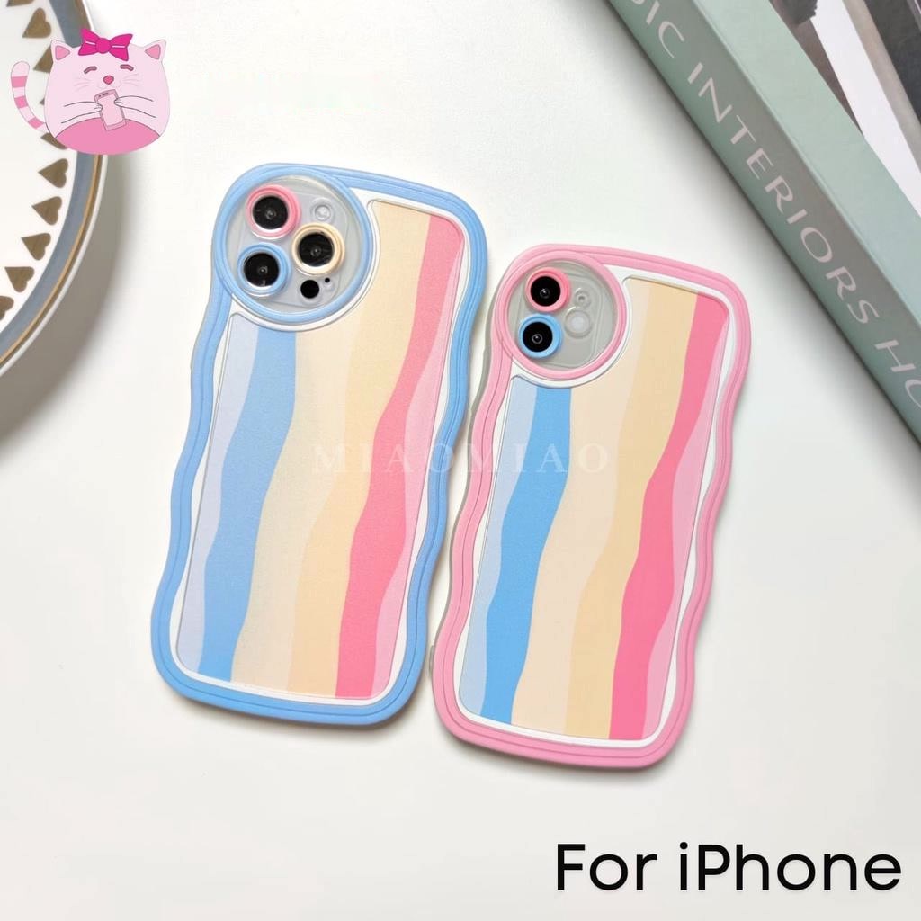 SOFTCASE CASE GELOMBANG BL-007 008 MOTIF PELANGI IPHONE CASE HP GELOMBANG
