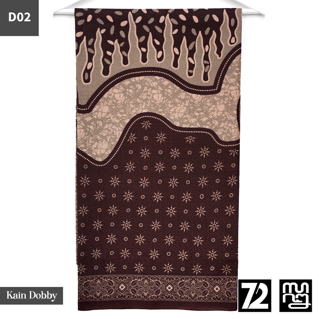 KAIN BATIK DOBBY Premium Motif Lapis Truntum Warna Coklat 723926 Cap 72