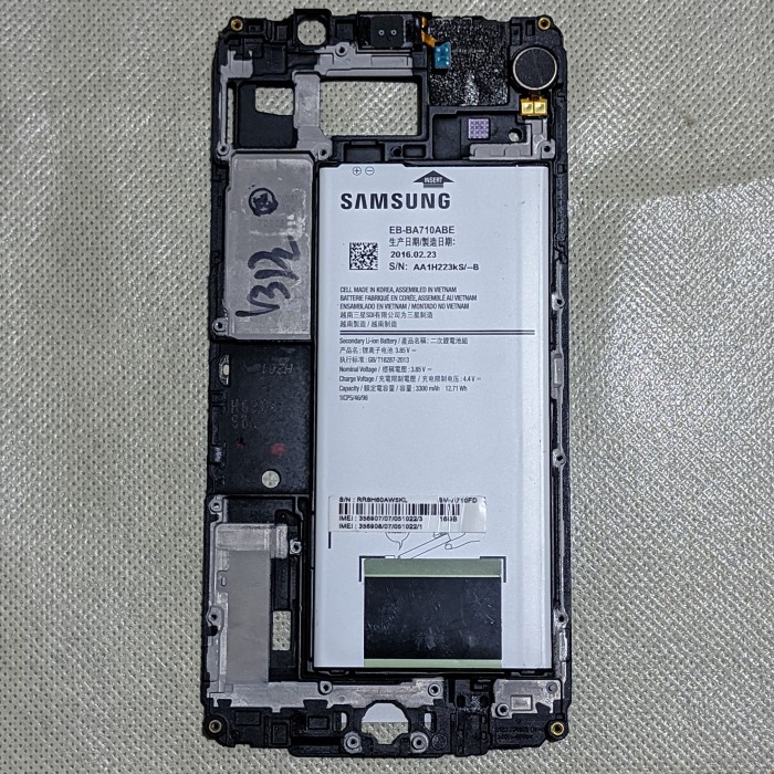 Batre Samsung A7 2016 original copotan