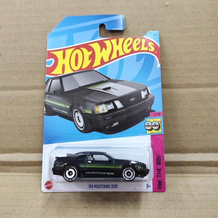 Hotwheels 84 Mustang SVO Hitam - Lot J 2023