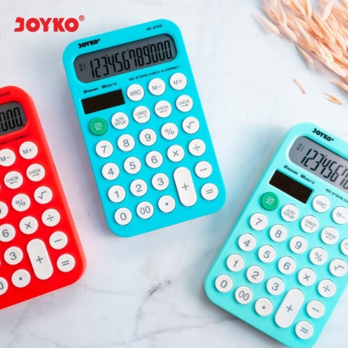 

JOYKO CC-47CO 12 Digit Color / KALKULATOR CHECK & CORRECT - Calculator Desktop CC47CO
