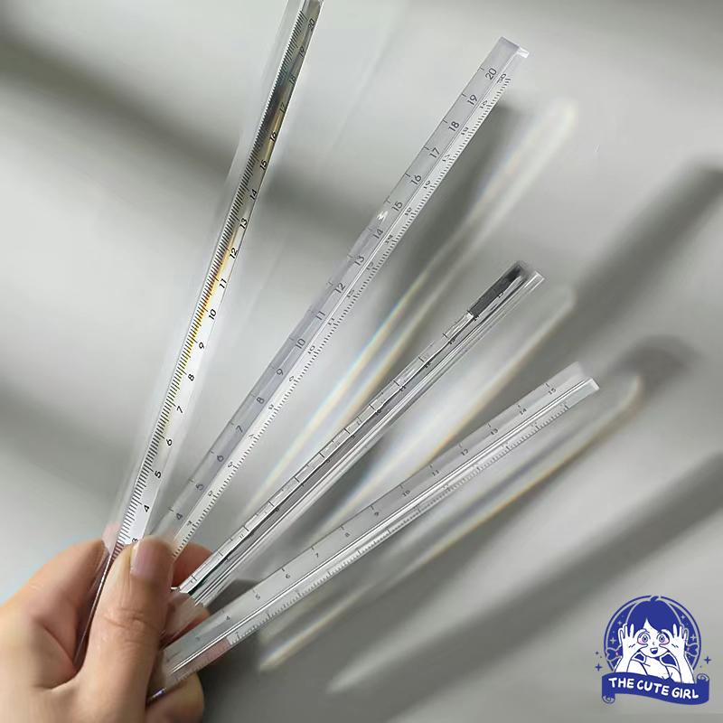 Transparent Triangle Ruler/ Penggaris Segitiga Transparan 15cm &amp; 20cm - Stazionario