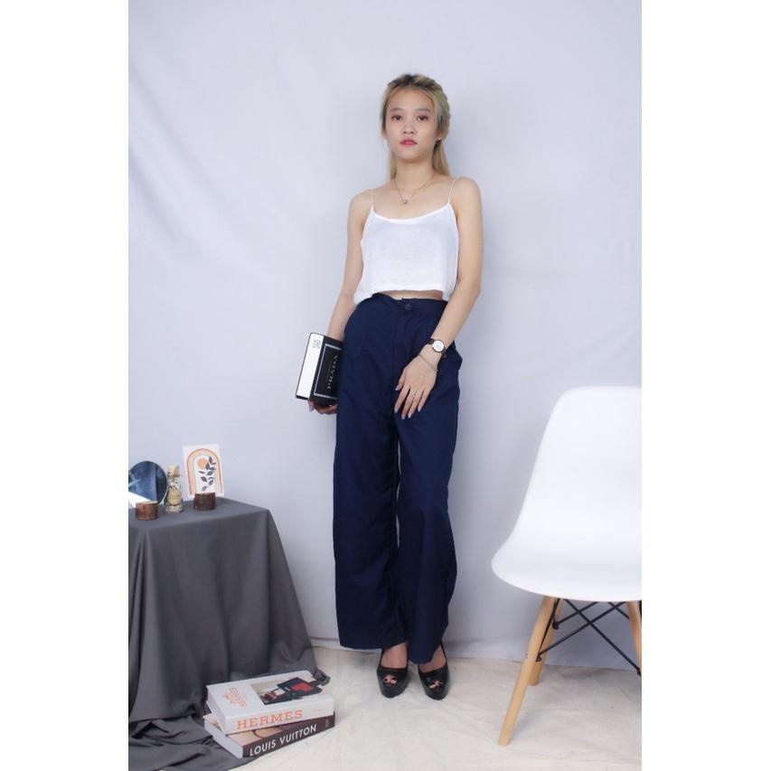 CELANA KULOT HIGHWAIST YUKA SLIM MODAL ZS 152 Slim Cullote Twistcone pinggang tinggi WANITA KOREA BANGKOK