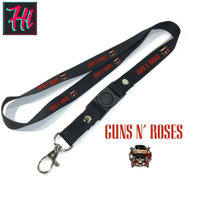 

lanyard GUNS N ROSES tali lanyard BAND METAL gantungan kunci name tag id card kartu nama / tali lanyard gantungan leher fullprint