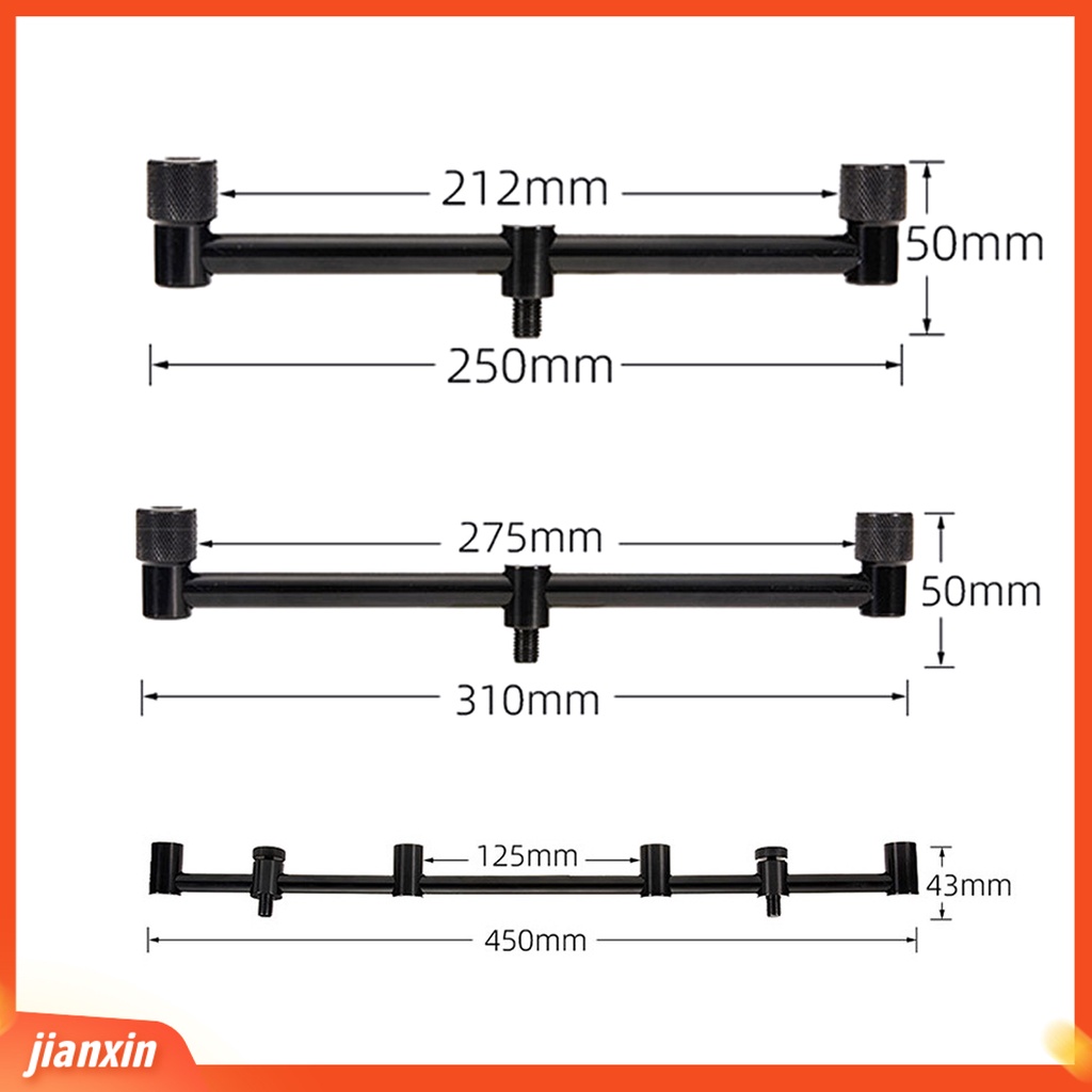 (In Stock) 1set Padat Istirahat Joran Tahan Aus Paduan Aluminium Kuat Holder U-Head Crossbar Alat Pancing