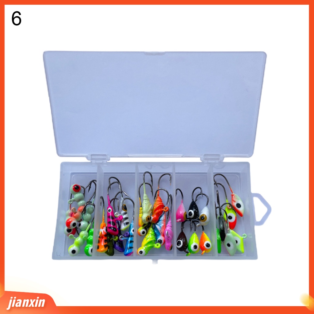 (In Stock) 1set Jig Pancing Simulasi Aplikasi Lebar Bahan Baja Karbon Bentuk Panfish Kait Umpan Mini Untuk Angling