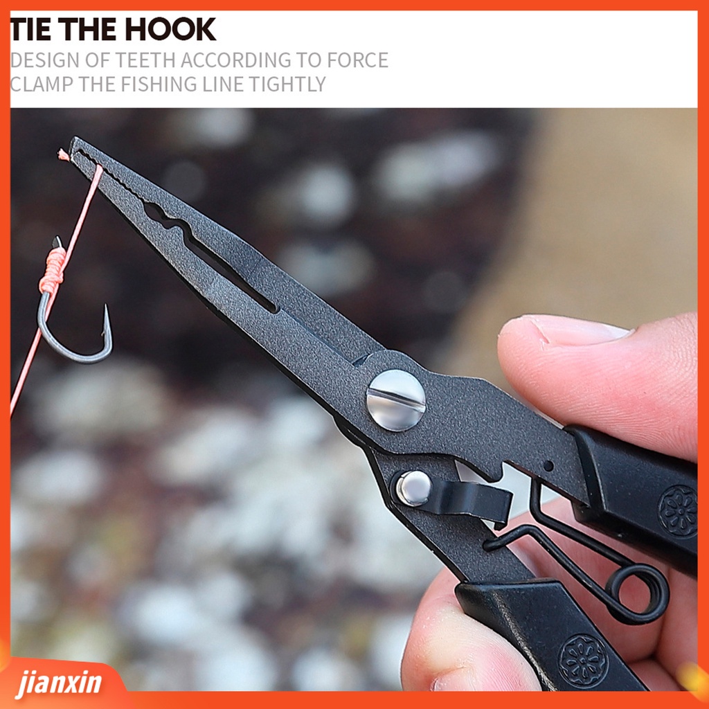 (In Stock) Memancing Lure Tang Anti-slip Ergonomics Handle Cozy Grip High-Hardness Multifungsi Pemotong Manual Paduan Aluminium Memancing Kawat Kontrol Lure Tongs Perlengkapan Memancing
