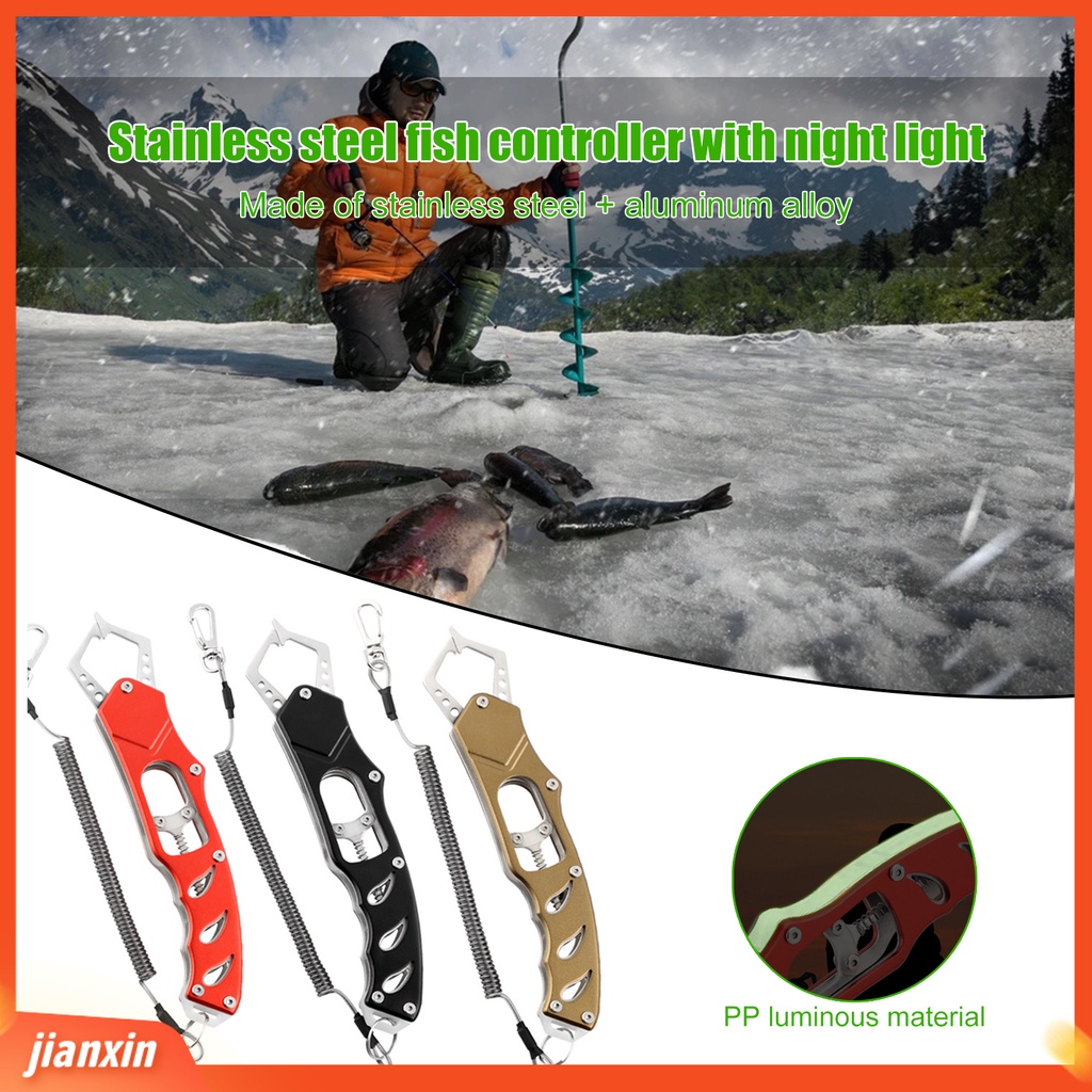 (In Stock) Luminous Fishing Gripper Ringan Tahan Aus Perlengkapan Memancing Pengontrol Ikan Anti Karat