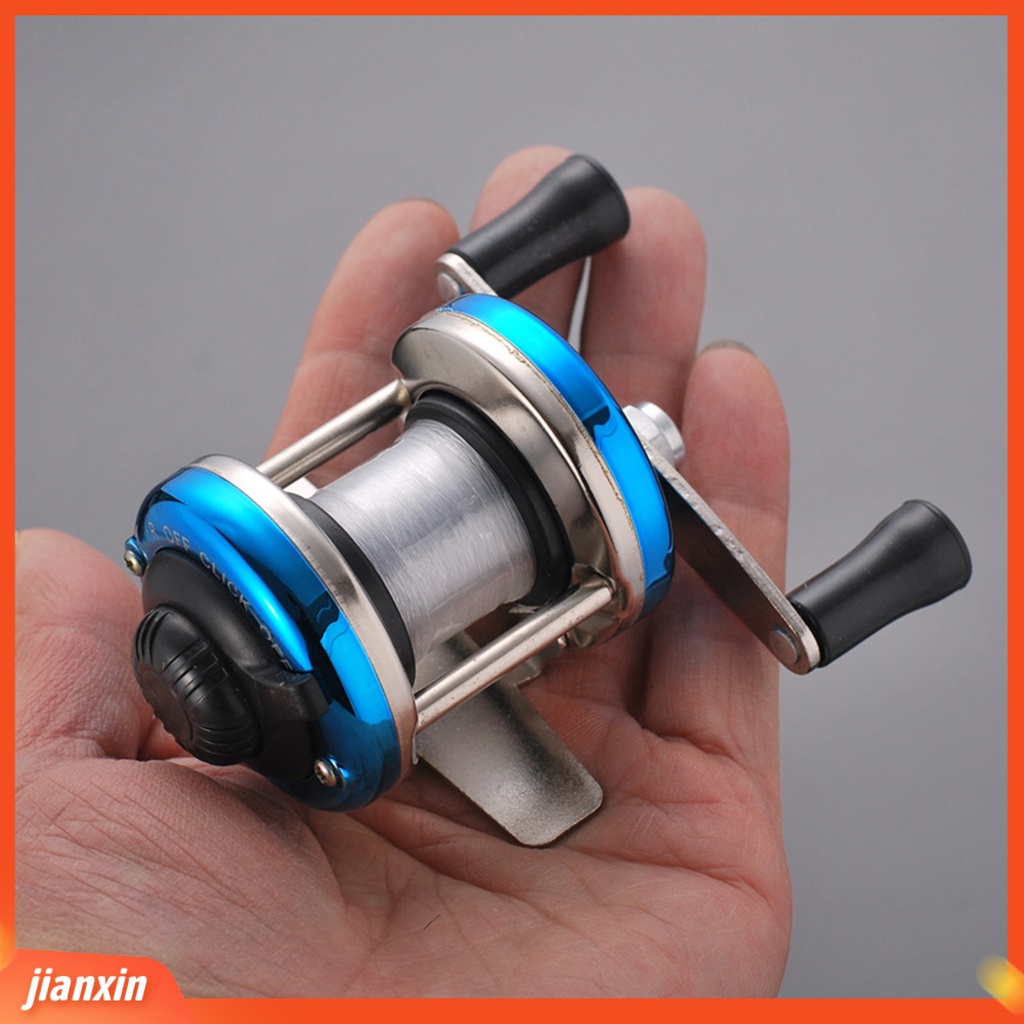 (In Stock) 3.0:1 Portable Baitcasting Kiri Kanan Ice Fishing Wheel Reel Alat Pancing Ikan