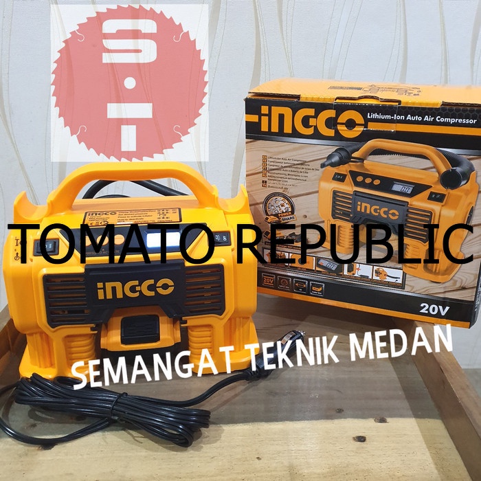 Murah CACLI2002 CORDLESS MINI KOMPRESOR ANGIN MINI POMPA BAN 160PSI INGCO YGC589