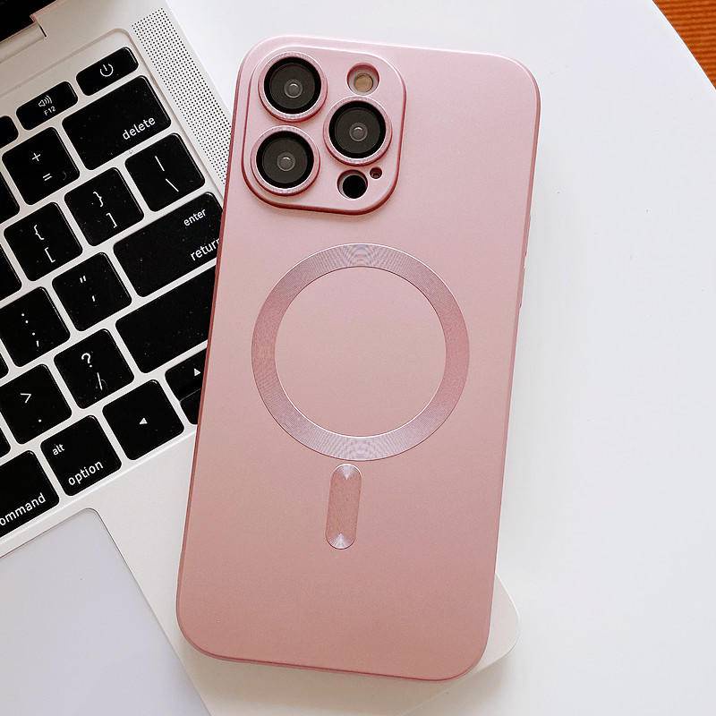 IPHONE Metal Wireless Charging Soft TPU Cover Untuk iPhone14 13 Pro Max14 Plus Magsafe Lensa Kamera Melindungi Ponsel Untuk iPhone14 iPhone13 iPhone14Pro
