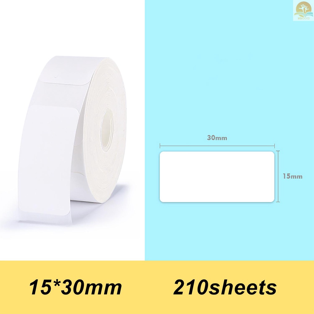 In Stock Thermal Printing Label Kertas Barcode Harga Size Nama Label Kosong Tahan Air Sobek 15*26mm 230lembar/roll Untuk Organizer Rumah Supermarket Store Catering