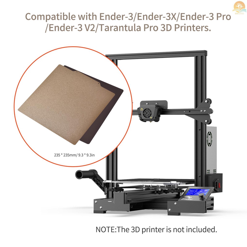 In Stock Flexiable Build Surface Double Sided Steel Platform PEI Coating Dengan Bertekstur 235x235mm (/9.3x9.3in) Untuk Creality Ender-3/Ender-3X/Ender-3 Pro/Ender-3 V2 TEVO Tarantula Pr