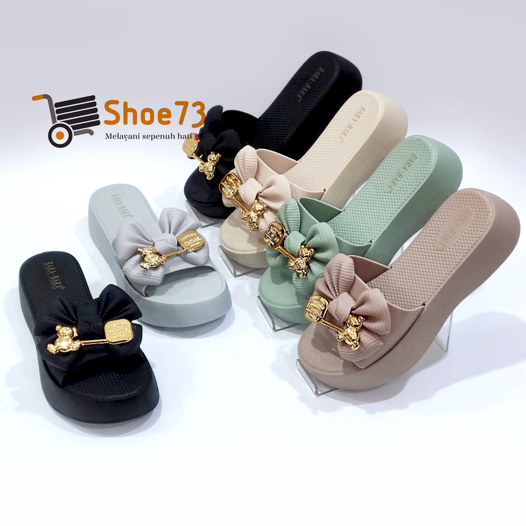 BARA-BARA JSL 2203 B-9 SIZE 36-40 ORIGINAL l Sandal Selop Pita Jelly Wanita l Sendal Kokop Cewek Impor