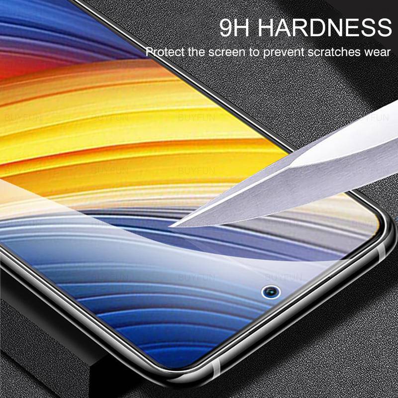 Tempered Glass Film Xiaomi Poco F5 F2 M4 M3 M2 X5 X4 X3 Pro M2 Reloaded Pelindung Layar Untuk Poco X3 NFC F4 F3 X4 GT C55 C51 C50 C40 C31 C3 M5s M5 F1 X2