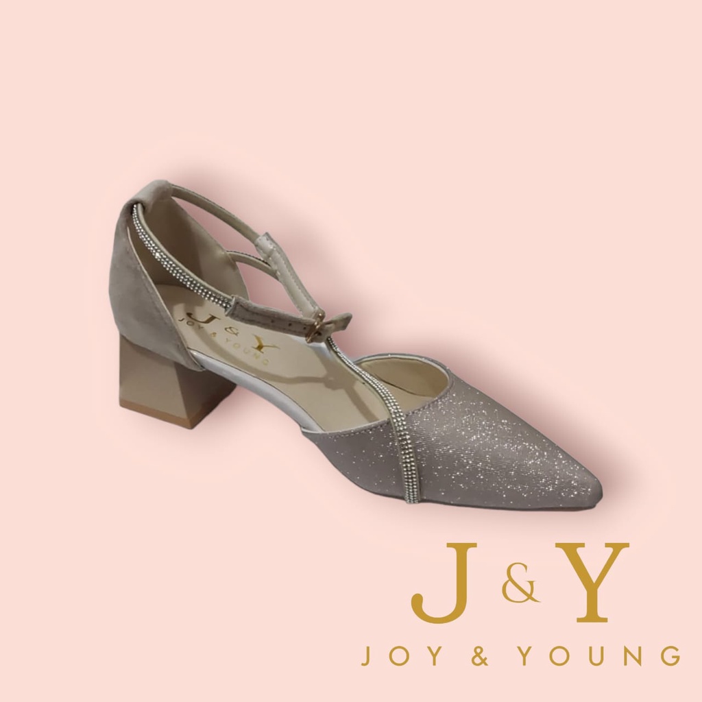 [J&amp;Y] [Joy&amp;Young] [JY] [1445] Sepatu Wanita Heels Hak Tahu 782 LES BLINK BARU CANTIK ELEGAN Heel 5cm Kerja Platform Pesta Impor