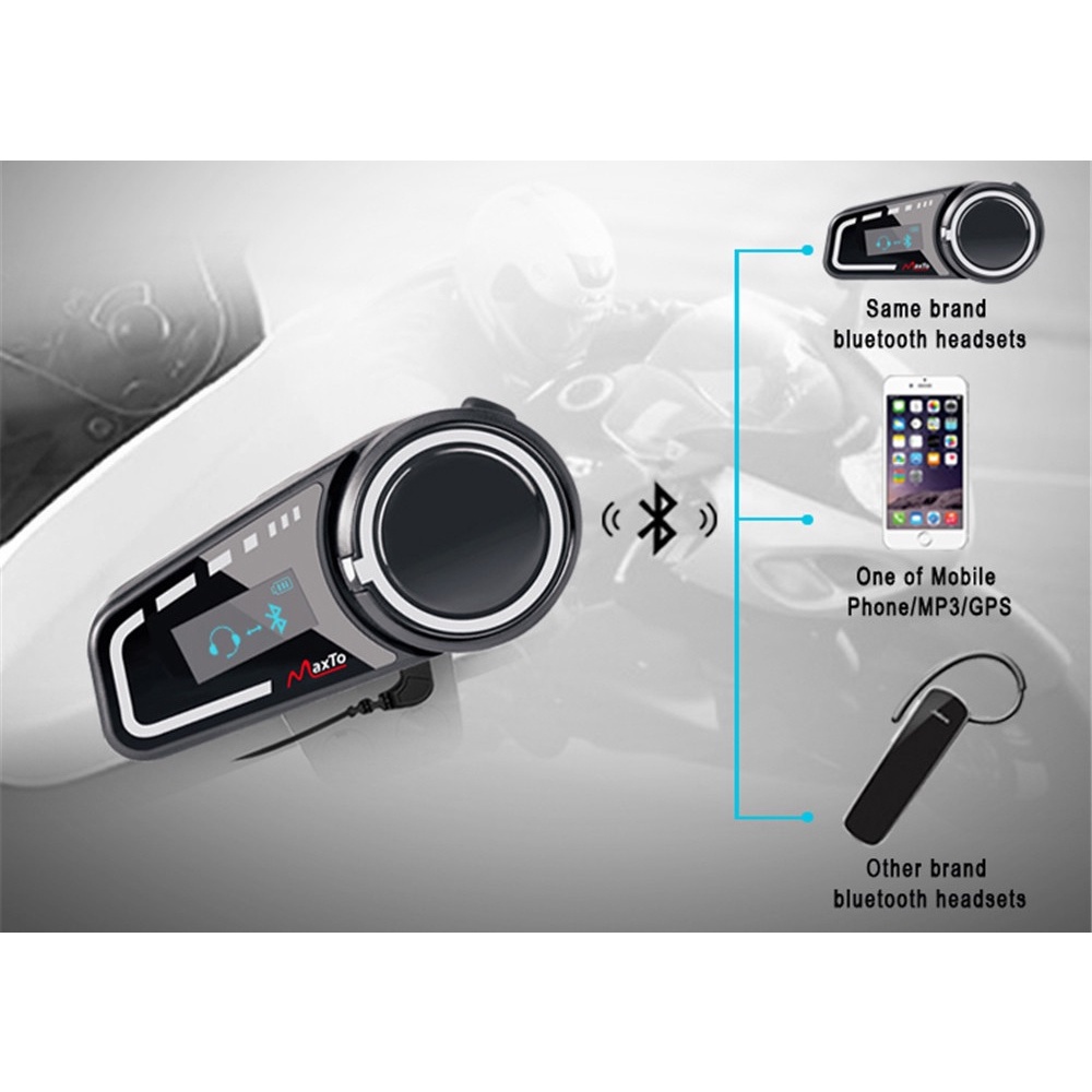 AKN88 - MAXTO M2C - Motorcycle Helmet Bluetooth Intercom Pengendara Motor