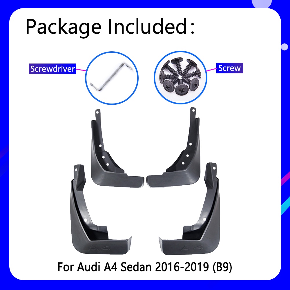Mudguards Cocok Untuk Audi A4 B9 2016 2017 2018 2019 Aksesoris Mudflap Fender Onderdil Pengganti Otomatis