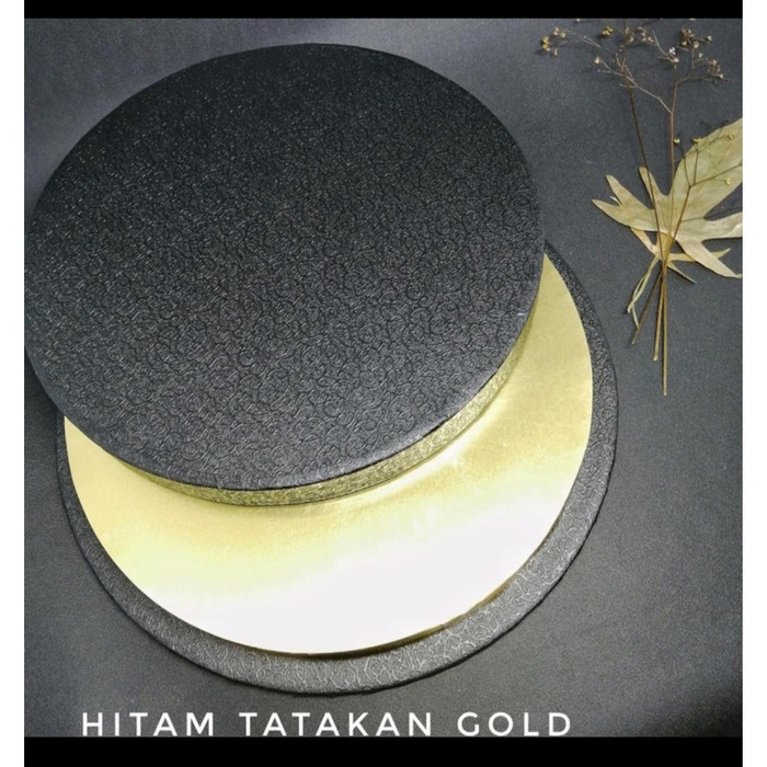 

Cake Box Kotak Kue Mika Bulat Tinggi 30x35 cm + Cake Board 2 in1 - Merah Gold