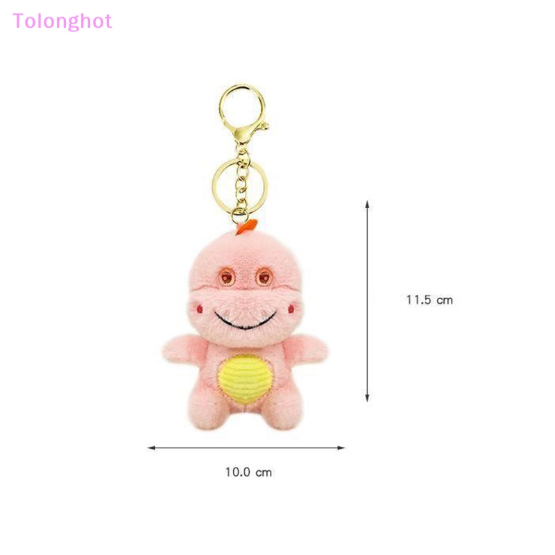 Tolonghot&gt; 1Pc Lucu Indah Disctive Tersenyum Dinosaurus Mainan Mewah Boneka Gantungan Kunci Kreatif Ransel Liontin Ambil Mesin Boneka Dengan Baik