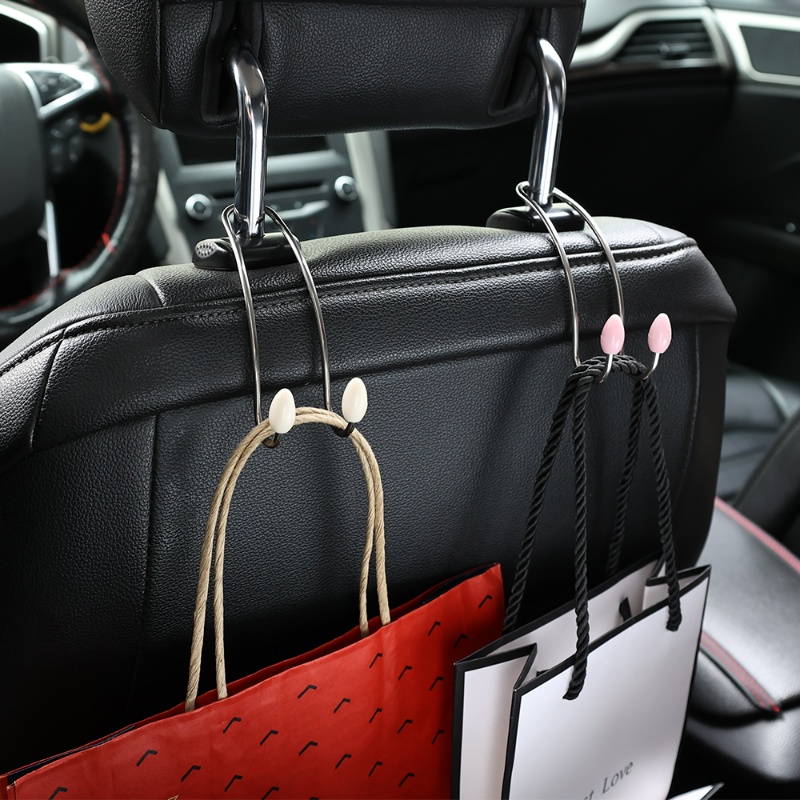 Tempat Organizer Tas Dompet Baju/Aksesorisorganizer Mobil/Kait Gantung Logam Kendaraan Tahan Lama/Gantungan Headrest Otomatis/Organizer Punggung Kursi Mobil Universal Double Hook/