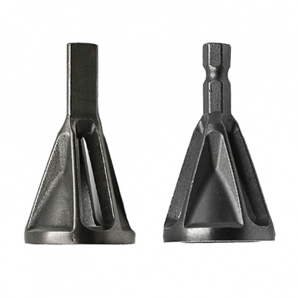 1pc Segitiga Hex Shank Deburring Alat Chamfer Eksternal Cabut Burr Untuk Metal