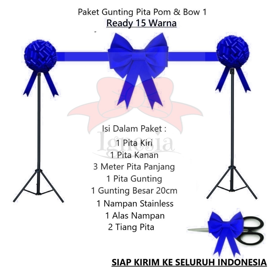 

Pita Peresmian Keren Ala Korea Paket Lengkap Pita Grand Opening Gunting Pita Pakai Tiang Unik Mewah Murah