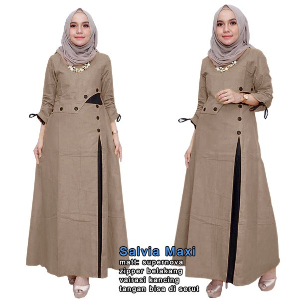 SALVIA MAXI Pakaian Baju Maxi Wanita,Atasan Muslimah Model Terbaru